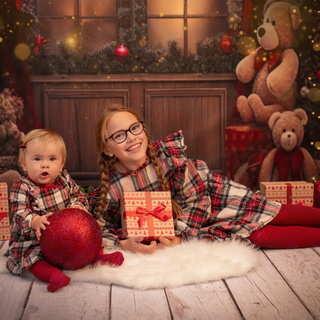 festive christmas toddler photoshoot